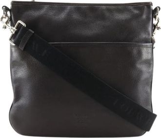 Loewe Pre-owned Anagram Leren Schoudertas - Heren - Vintage Schoudertas - Zwart - ONE Size - Leer - Vintage