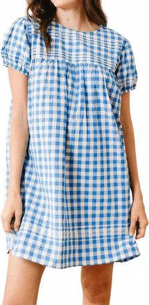 Sunshine Tienda Penny Mini Dress In Blue Bay Gingham