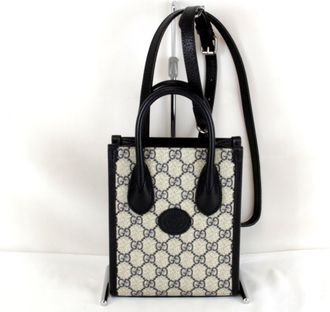 Gucci Black Leather Tote Bag (Pre-Owned)