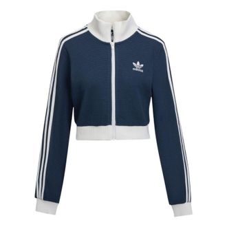 adidas (WMNS) adidas Crop Track Top Slim Fit Jacket Asia Sizing Night Indigo KC2646