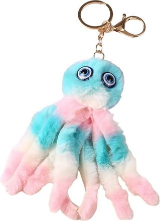 Generic Suitable for making gifts for friends and relatives car pendant Octopus keychain pendant schoolbag bag octopus pendant doll plush pendant keychain dol