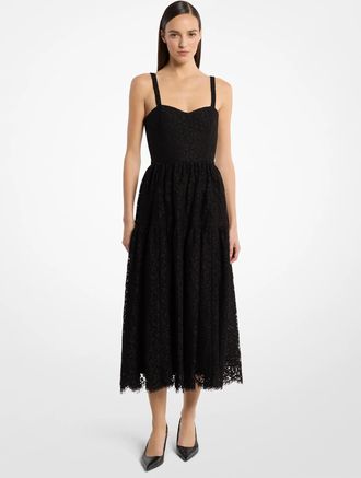 Michael Kors Floral Lace Sweetheart Dress
