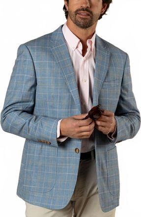 Duck Head Bradner Paid Sport Coat In Chambray Blue