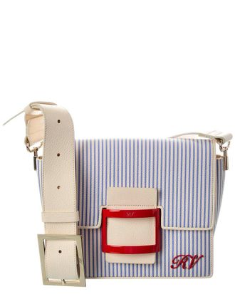 Roger Vivier Logo Leather Shoulder Bag