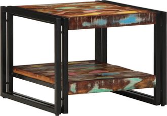 vidaXL Tavolino Salotto Multicolore 50x50x38cm Legno Massello Recupero - Vidaxl