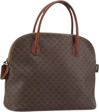 Celine Pre-owned Vintage Canvas Handtas - Dames - Vintage Handtas - Bruin - ONE Size - Leer - Vintage