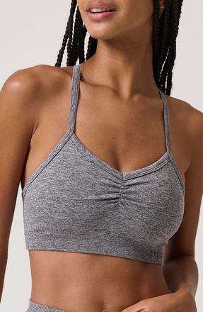 Spiritual Gangster Cassidy Performance Bra Top in Charcoal Heather Grey at Nordstrom, Size X-Small/small