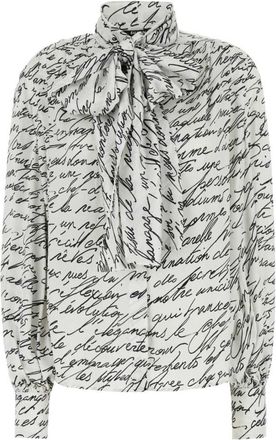 Balmain White Love Letter Blouse