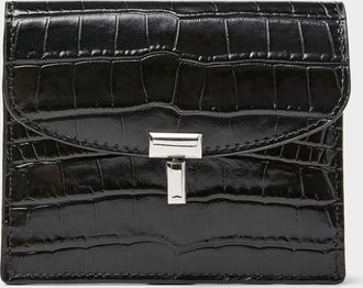 Toteme Tote Bagme - Womens T-Lock faux-croc skin leather card case