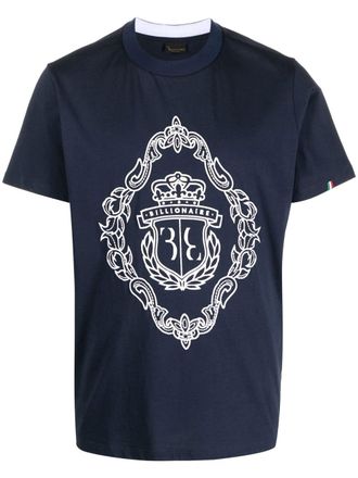 Billionaire Boys Club logo-embroidered short-sleeve T-shirt - Blue