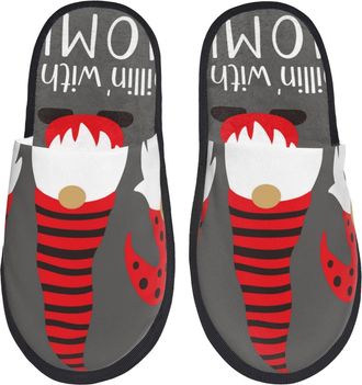 Generic Camping Slippers Chillin With My Gonme Unisex Hotel Slippers Non-Slip Cotton Slipper For Indoor Men Hotel M