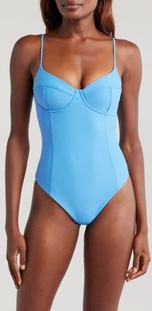 Ramy Brook Jayda Underwire One-Piece Swimsuit in Serene Blue at Nordstrom Rack, Size Medium