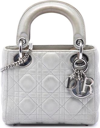 Dior Pre-owned Dior Mini Iridescent Lambskin Cannage Lady Dior Ladies G73371QGDODLE6BD