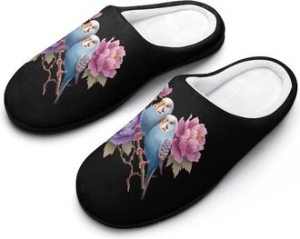 Generic Budgie Bird Mens Slippers Comfortable And Non-slip Cotton Slipper Shoe for House
