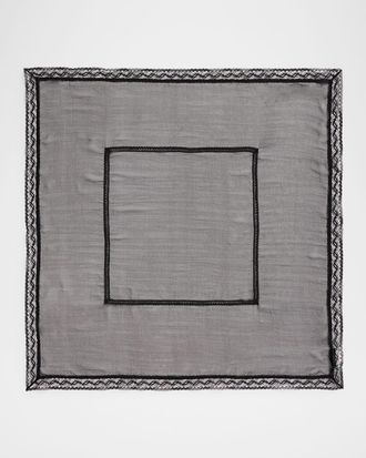 Dolce & Gabbana Lace Band Chiffon Scarf