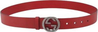 Gucci Pre-owned Vintage Leren Riem - Dames - Vintage Accessoires - Rood - ONE Size - Leer - Vintage