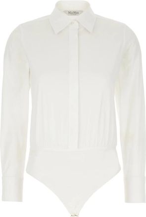 Max Mara Overhemden, Dames, Wit, S, Katoen, Camicie Shirt