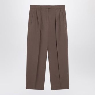 The Row Taupe cotton trousers