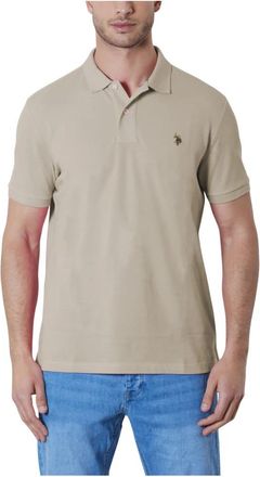 U.S.Polo Association King Polo - Heren - Polos - Beige - 3XL - Katoen - Tops