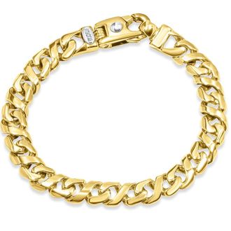 Pompeii3 Mens Link 14k Gold (37gram) or Platinum (60gram) 7.5mm Bracelet 8.5