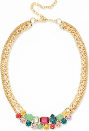 Sorrelli Womens Moxie Tennis Necklace In Gold/ Vibrant Multi
