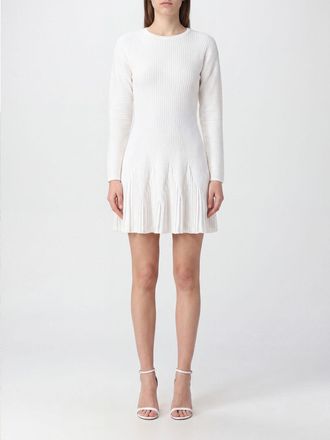 Elisabetta Franchi Elena Long-Sleeve Knit Mini Dress with Dropped Shoulders
