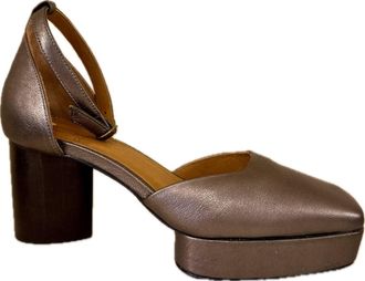 Coclico Womens Tower Ankle Strap Heels In Graphite