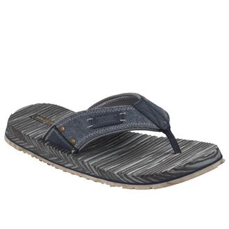 Skechers Quill Textiel Heren Marineblauwe Slippers