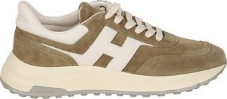 Hogan Brown Hyperlight Calf Leather Suede Sneakers