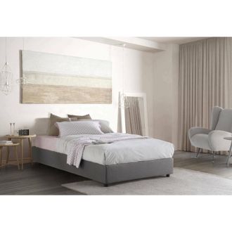 Talamo Italia Talamo Italia - Letto piazza e mezza Asid, Letto contenitore con rivestimento in tessuto, 100% Made in Italy, Apertura frontale, adatto per materasso