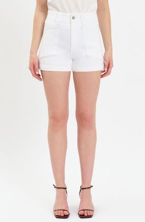Daze Valley High Waist Denim Shorts in Lamb at Nordstrom, Size 29