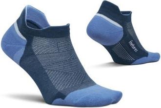Feetures Elite Max Cushion No Show Tab Ankle Socks Sport Sock with Targeted Compression in Ocean Blue at Nordstrom, Size X-Large