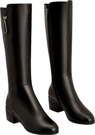 Generic Womens Winter Knee-High Boots High Heel Comfortable Chunky Heel Long Boots