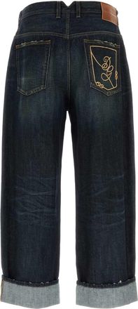 Dolce & Gabbana Mens Denim Jeans Washedgrey Exterior: Cotton