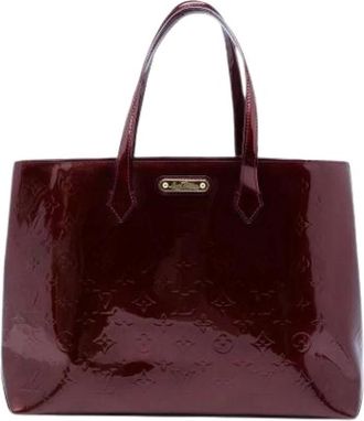 Louis Vuitton Pre-owned Wilshire MM Tote Bag - Dames - Vintage Shopper - Rood - ONE Size - Leer - Vintage
