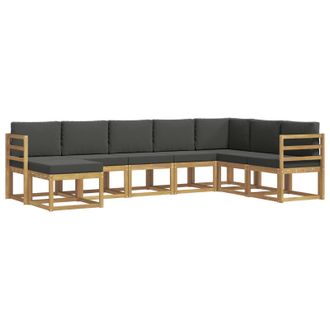 vidaXL Conjunto De Sof&aacute;s De Exterior 8 Pcs Blanco Y Antracita Vidaxl