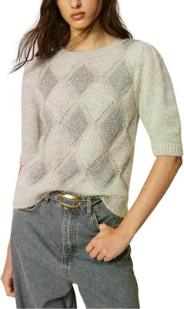 Twin-Set Diamond Pattern Knit Sweater
