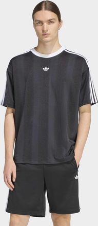 adidas T-Shirt ADIDAS ORIGINALS ADIDAS ADICOLOR JACQUARD TRIKOT, Herren, Gr. XXL, schwarz, Obermaterial: 100% Polyester, Rundhals, Shirts T-Shirt, lockere Pa