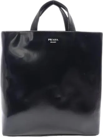 Prada Vintage, unisex, Zwart, ONE Size, Leer, Pre-owned Leren Tote Bag