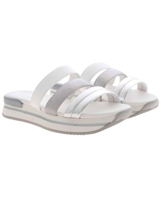 Hogan Metallic Leather Sandal