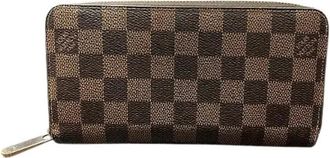 Louis Vuitton Pre-owned Wallets, male, Brown, Size: ONE SIZE Pre-owned Zippy Wallet Damier Long Wallet