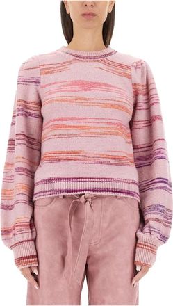 Baum Und Pferdgarten Carmy Sweater - Dames - Ronde hals truien - Roze - S - Wol - Truien & Vesten