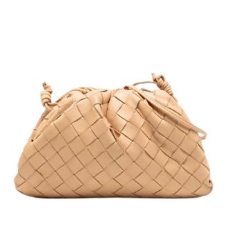 Bottega Veneta Pre-owned Clutches, female, Beige, Size: ONE SIZE Pre-owned Leather Crossbody Bag