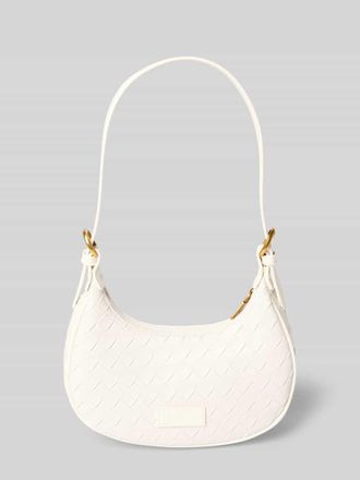 Seidenfelt Manufaktur Handtasche in Flecht-Optik Modell KINNA in Weiss, Gr&ouml;&szlig;e 1