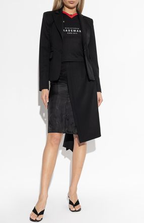 VETEMENTS Wool Blazer With Double Vent, Womens, Black