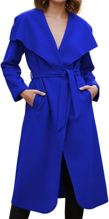 Janisramone Womens Italian Waterfall Duster Coat, Premium Long Belted Trench Jacket, Stylish Warm Winter Cardigan for Ladies Outerwear UK Sizes 8-22
