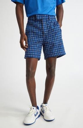 Amiri Stripe Boucl&eacute; Tweed Shorts in Navy at Nordstrom Rack, Size 38 Us / 48 Eu