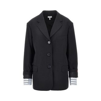 Loewe Single-breasted wool jacket with double cuffs Woman 36