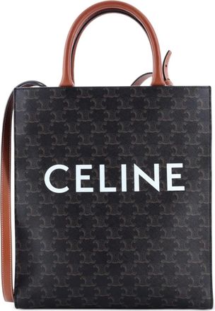 Celine Vertical Cabas Triomphe Coated Canvas Small tote bag - Marrone
