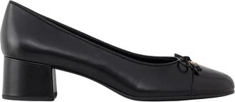 Tory Burch Cap-Toe Pump - Dames - Pumps - Zwart - 40 EU - Leer - Schoenen
